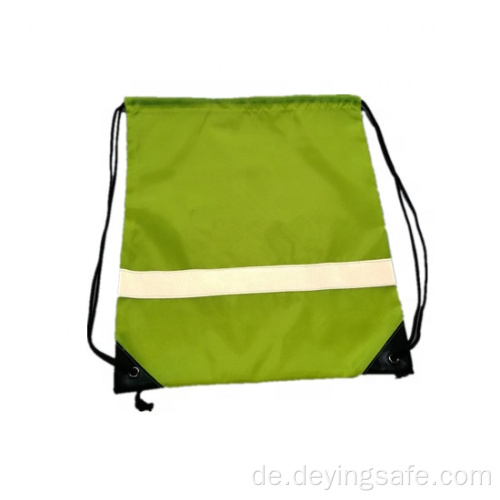 Rucksack-Tasche mit Kordelzug und reflektierendem Klebeband